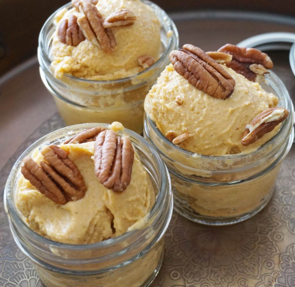 Sweet Potato Ice Cream in small serving jars