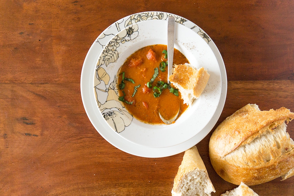 Roasted Tomato Soup with Harissa