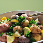 Red potato salad with parsley