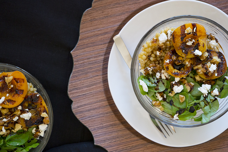 Grilled Apricot & Watercress Salad overhead