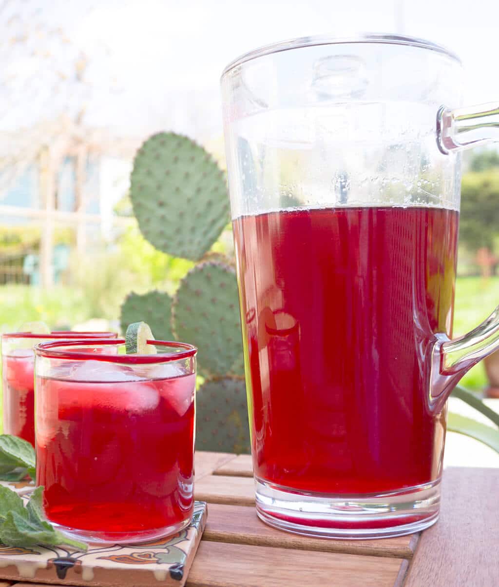 pitcher of iced tea