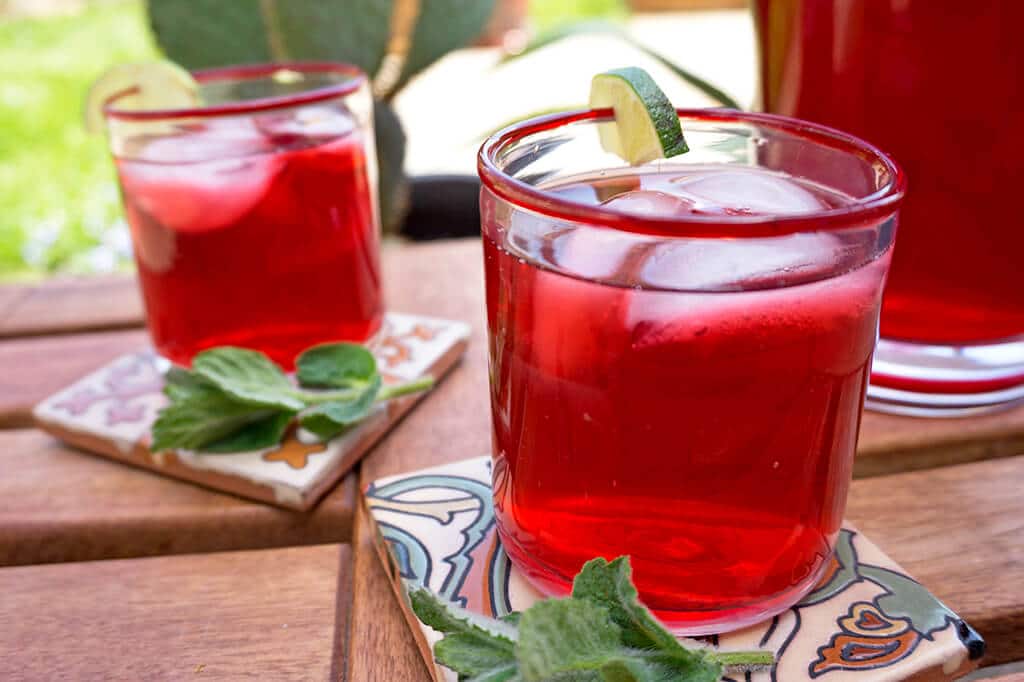 Iced tea in glasses