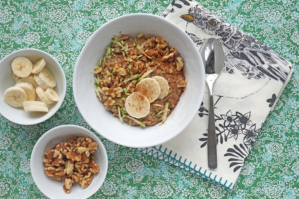 Zucchini Bread Oatmeal overhead