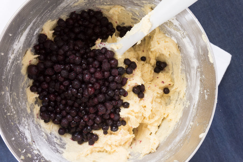 Cake Batter with Blueberries
