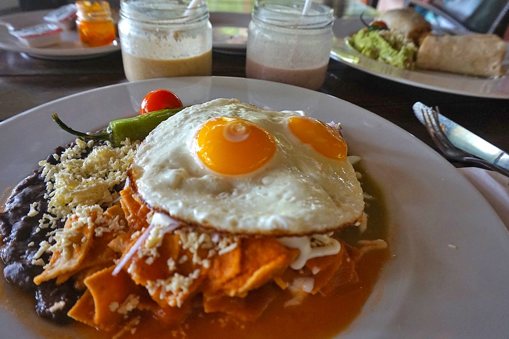 Chilaquiles - breakfast at ZIggy's, Tulum