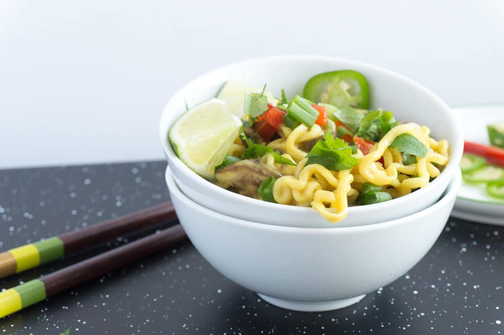 Thai Curly Coconut Curry Noodles
