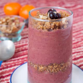 Wild Blueberry Smoothie with Orange Fig & Walnut