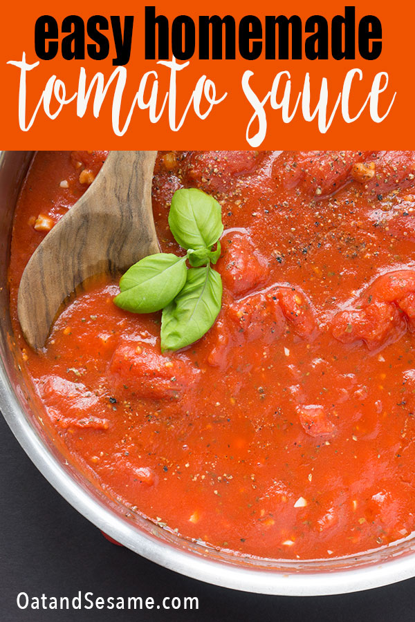 Italian tomato sauce in pan