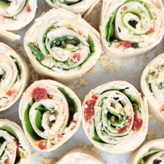 Sun Dried Tomato + Basil Pinwheels