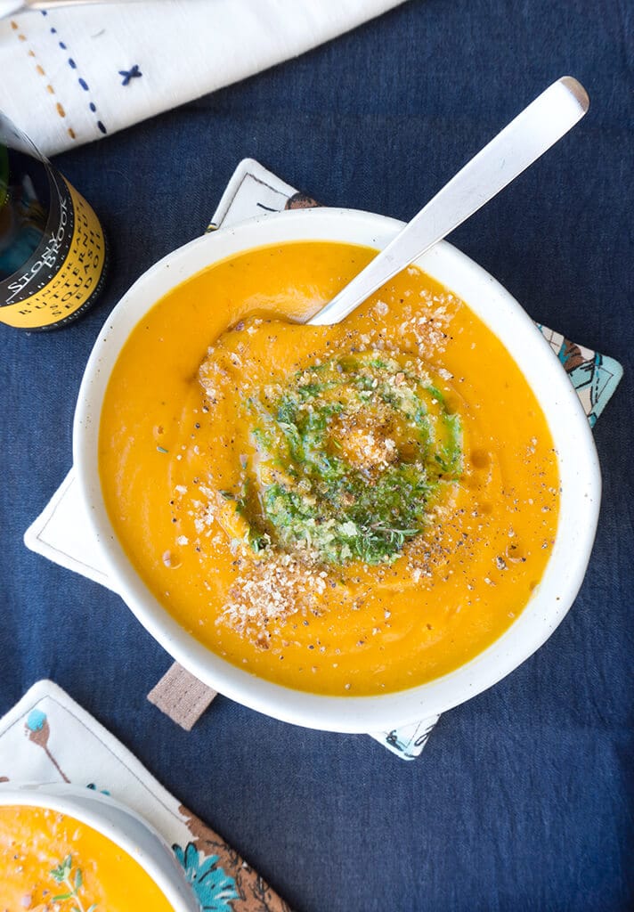 butternut squash soup overhead