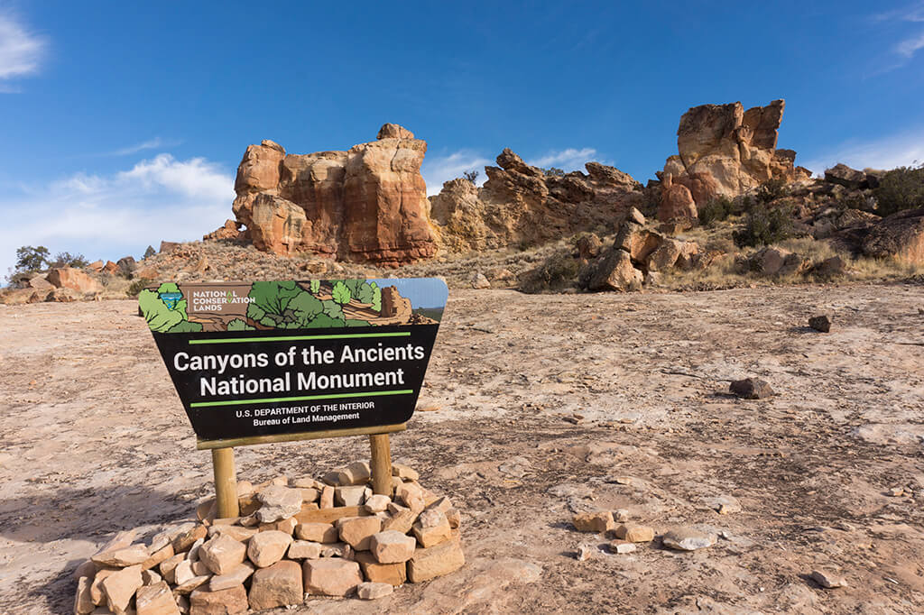 Entrance to Canyons of the Ancients National Monument