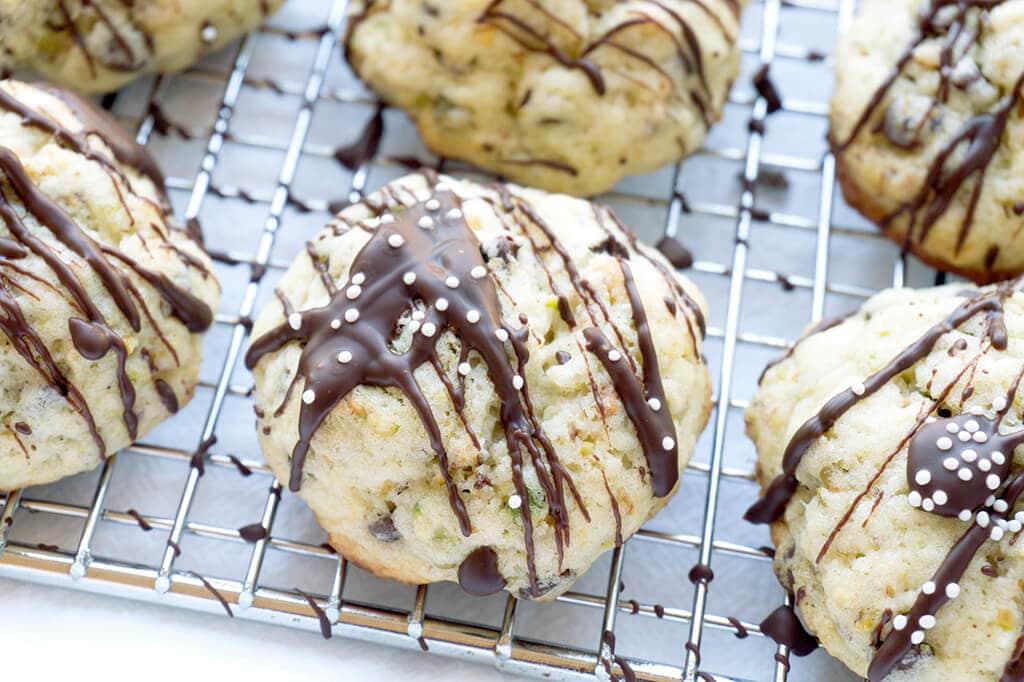 Cannoli Cookies on cooling rack