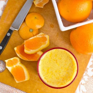 Orange Creamsicle Smoothie - Cara Cara Oranges burst into the smoothie scene in January thanks to the lovely farmers in California! Cheers to sunny skies and lots of Vitamin C! | | #SMOOTHIES | #ORANGE | #BREAKFASTRECIPES | #Recipes at OatandSesame.com