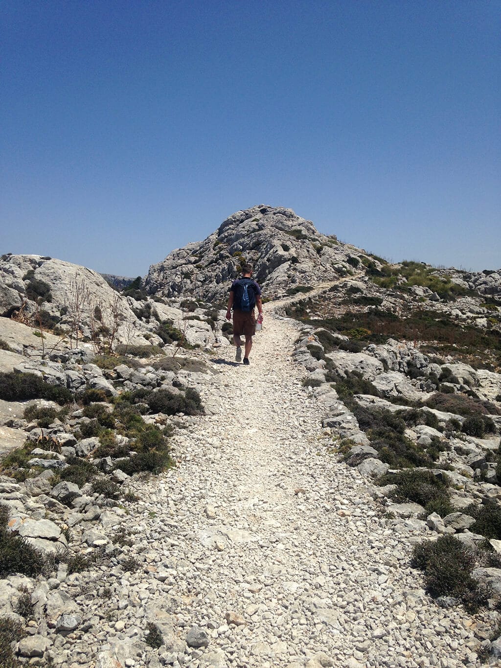 Rocky hiking path in Mallorca