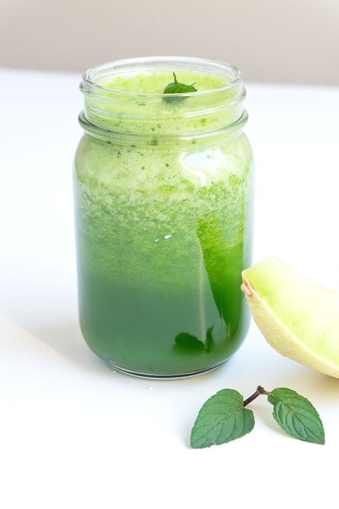 Sweet Melon Smoothie with Fresh Mint - Oat&Sesame