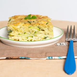 slice of baked zucchini pie