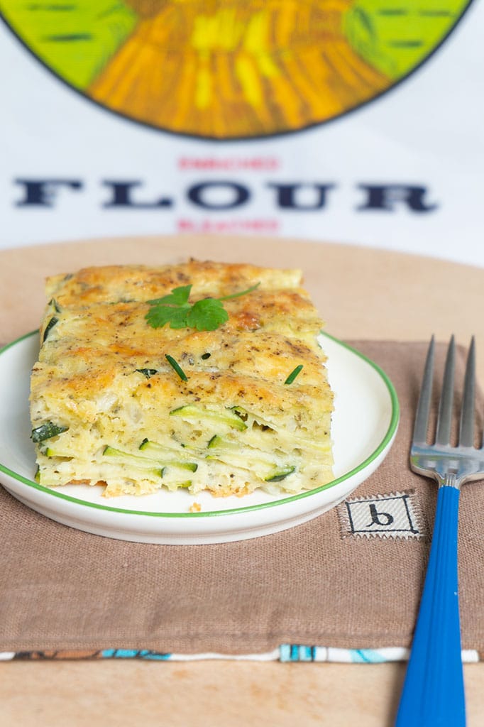 Baked Zucchini Casserole side view