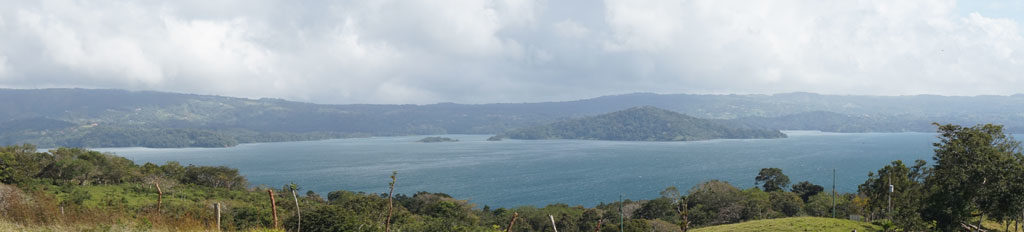 panoramic vista Lake Arenal