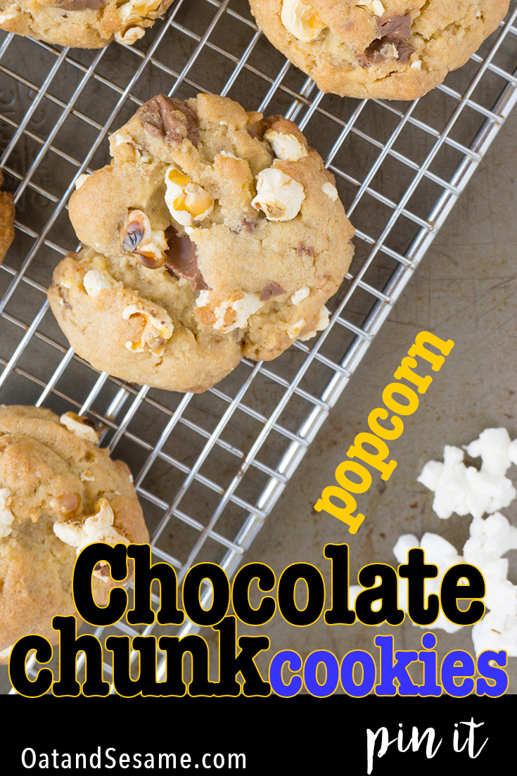 chocolate chip cookies with popcorn