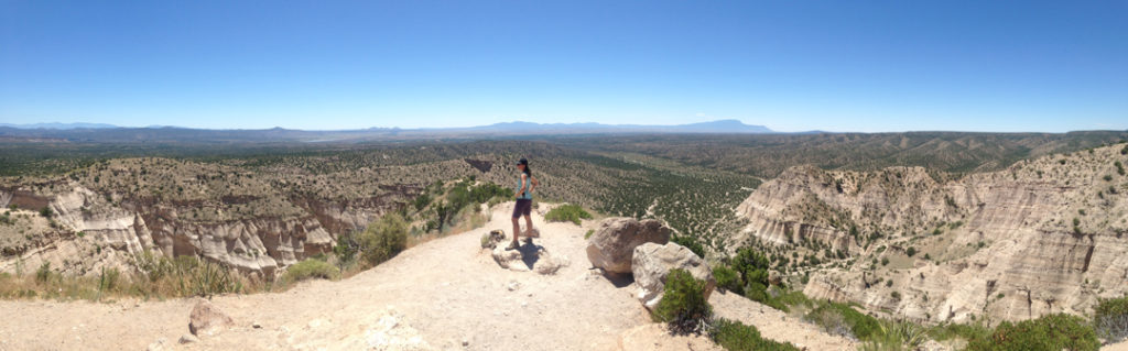 top of tent rocks hike - panorama - Santa Fe Travel Guide