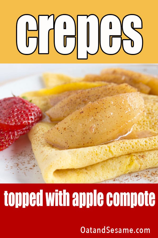 folded crepes with apples
