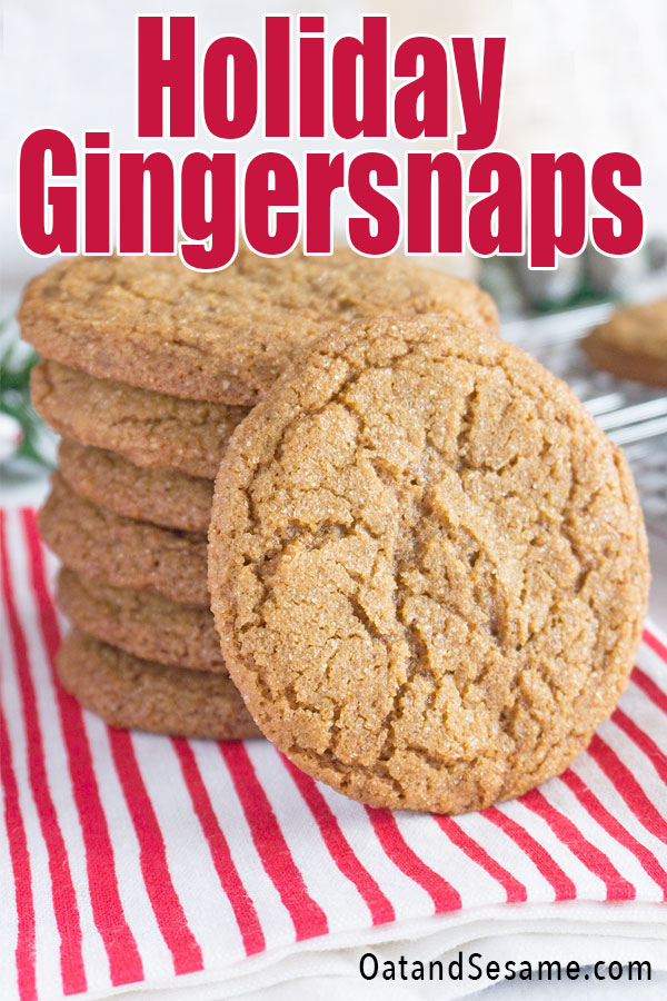 Stack of gingersnap cookies