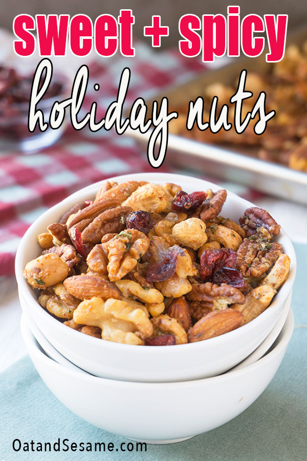 mixed christmas nuts in a bowl