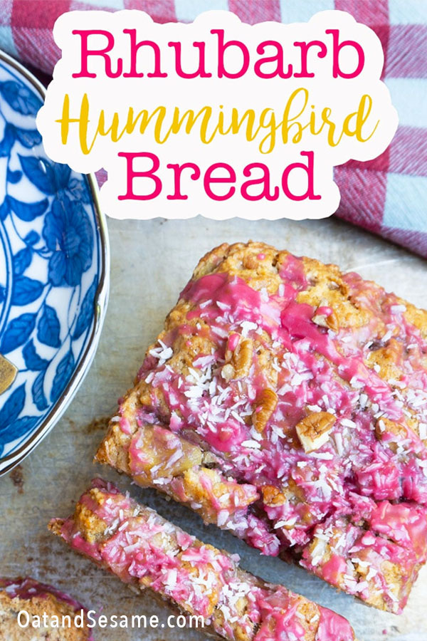 Rhubarb Bread with Hibiscus Frosting